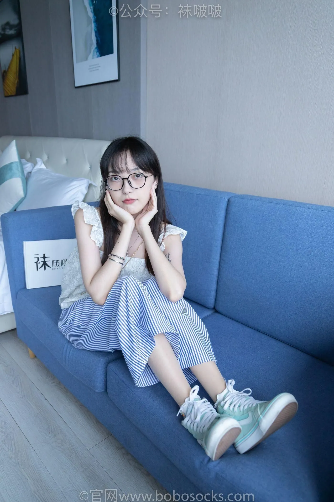 [BoBoSocks袜啵啵]NO.027 稚予- vans、白色棉袜、肉丝 [136P]插图7